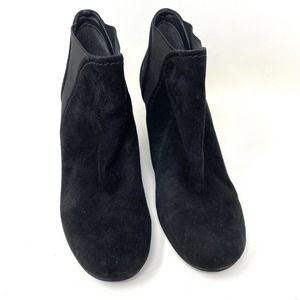 Stuart Weitzman Black Suede‎ Platform Wedge Heel Ankle Boot Size 8 ½